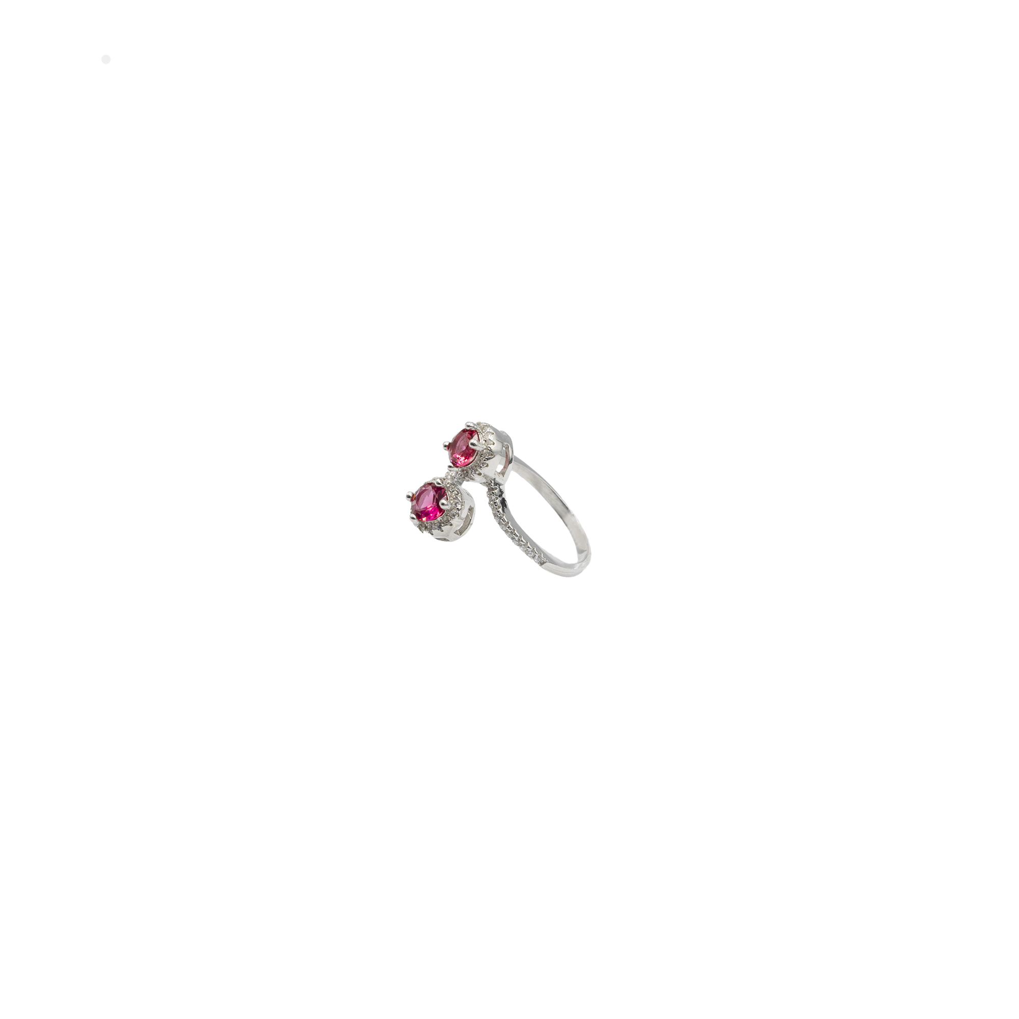 Anello Regolabile in Argento 925 con Zirconi e Swarovski