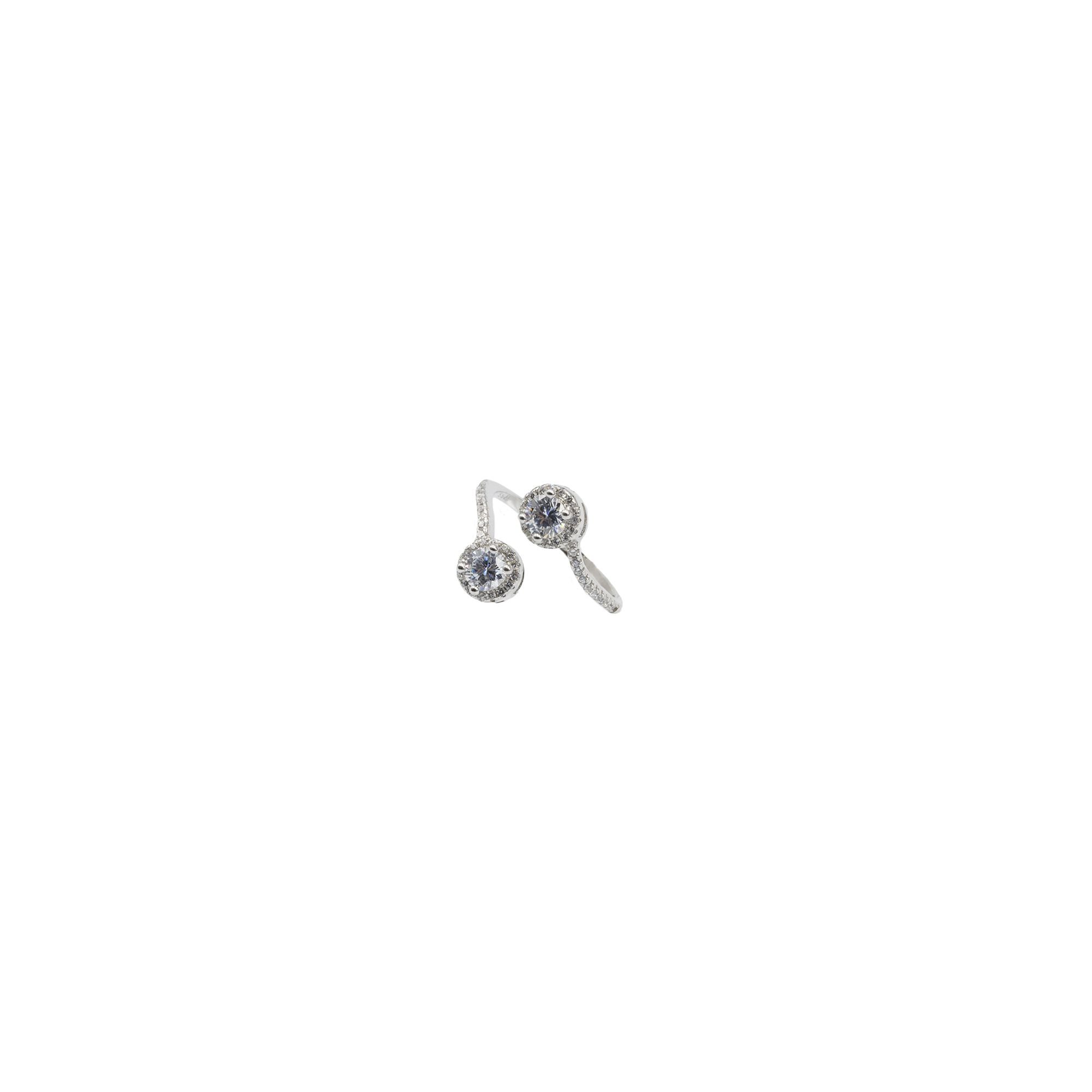 Anello Regolabile in Argento 925 con Zirconi e Swarovski - immagine 2