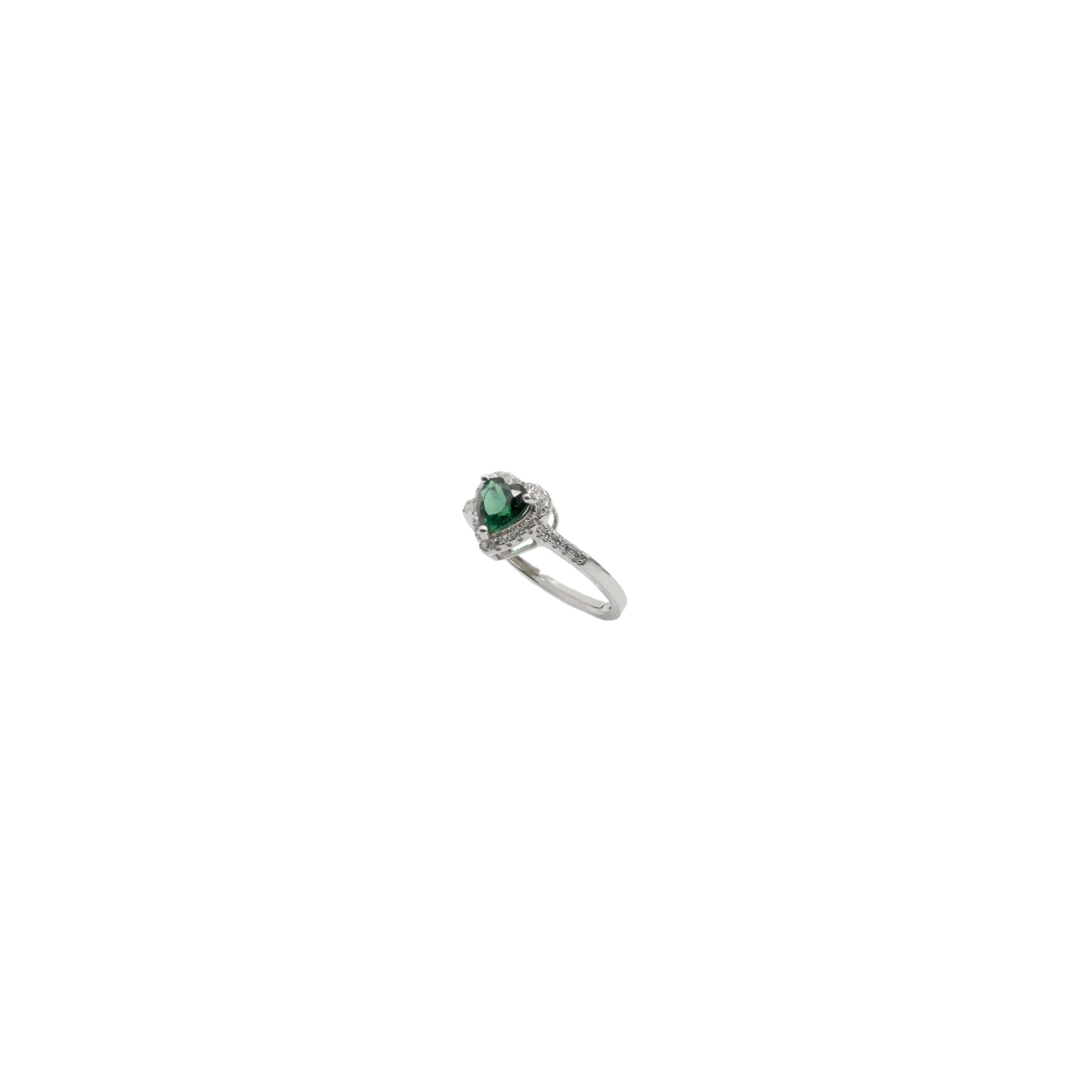 Anello Regolabile in Argento 925 con Swarovski a Cuore e Zirconi - immagine 4